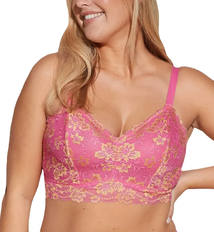 Cosabella Savona SUPER Curvy Longline Bralette (SAVON1386) - Rani Pink/Gold