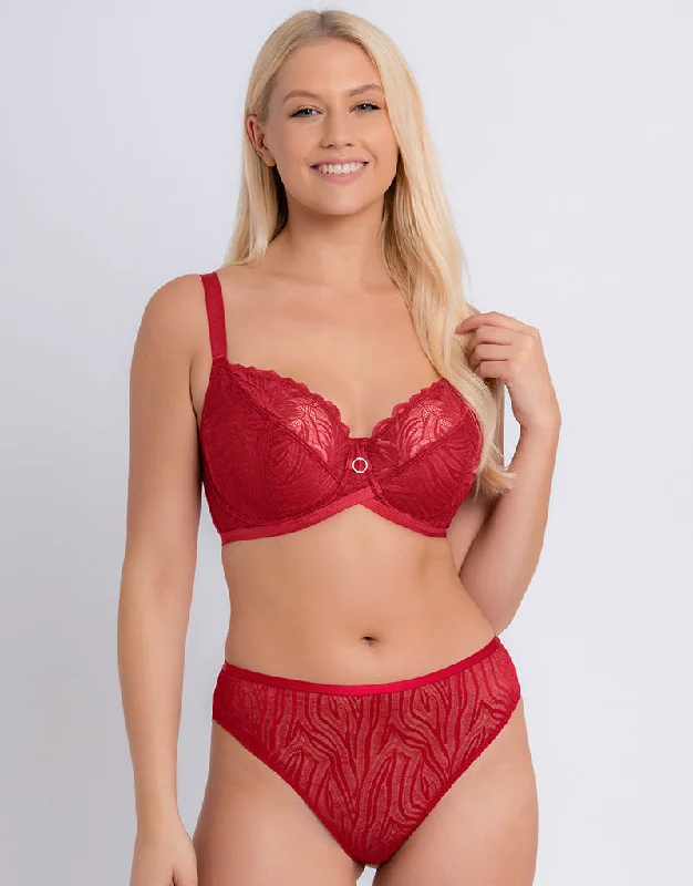 Curvy Kate Lace Daze Balcony Bra Lipstick Red