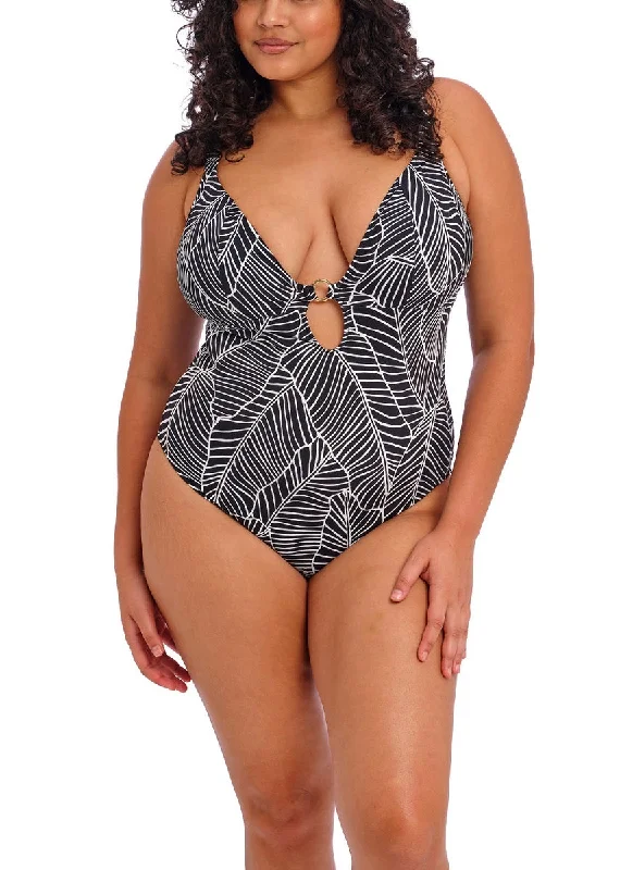 Elomi Swimwear Kata Beach Black And White Print One Piece 801744