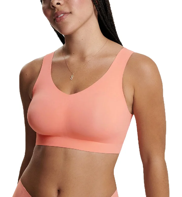 Evelyn & Bobbie DEFY V-Neck Bralette w/ Removable Pads (1728﻿) - Coral