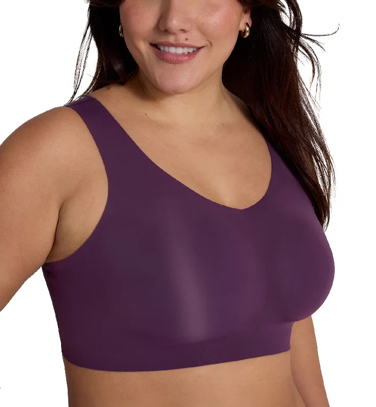 Evelyn & Bobbie DEFY V-Neck Bralette w/ Removable Pads (1728﻿) - Plum