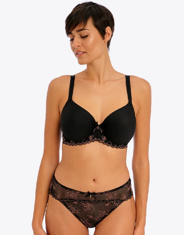 Freya Offbeat Decadence Moulded Spacer Bra Black