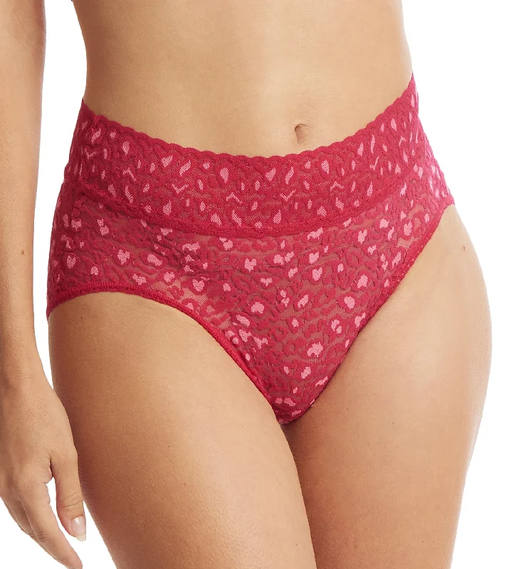 Hanky Panky Cross Dyed Leopard French Brief (7J2461) - Berry Sangria/Pink