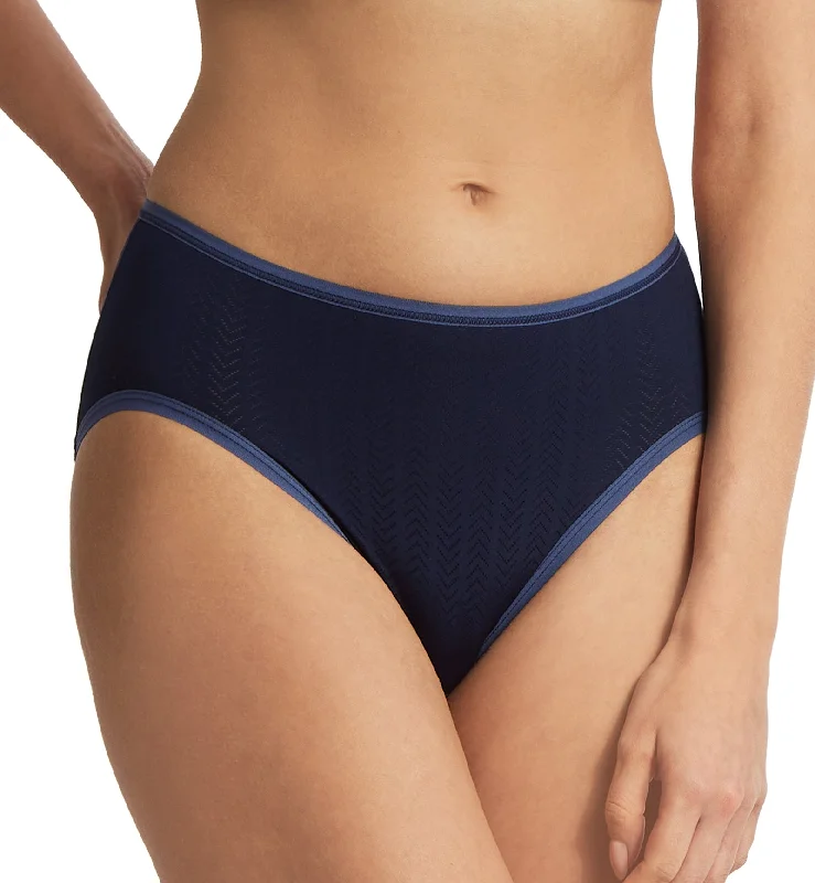 Hanky Panky MoveCalm High Waisted Brief (2P2264) - Blackberry Crumble/Waterfall Blue