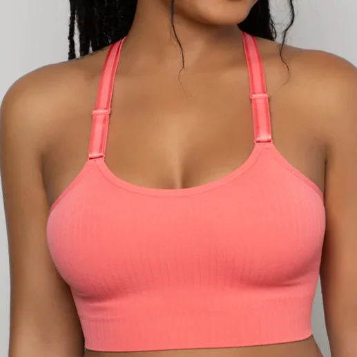 SMOOTH COMFORT WIRELESS LONGLINE BRA SK CORAL