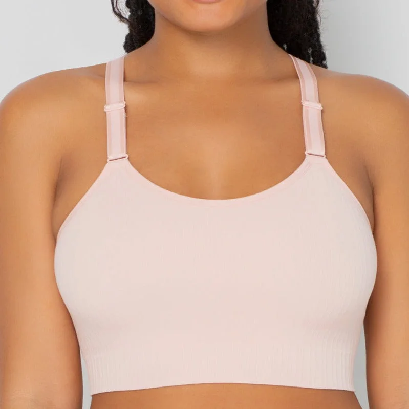 SMOOTH COMFORT WIRELESS LONGLINE BRA BLUSH ROSE