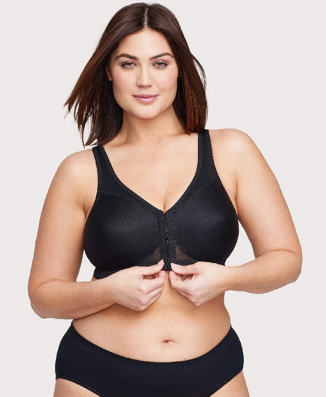 MagicLift Front-Closure Posture Back Bra Black Band | 48